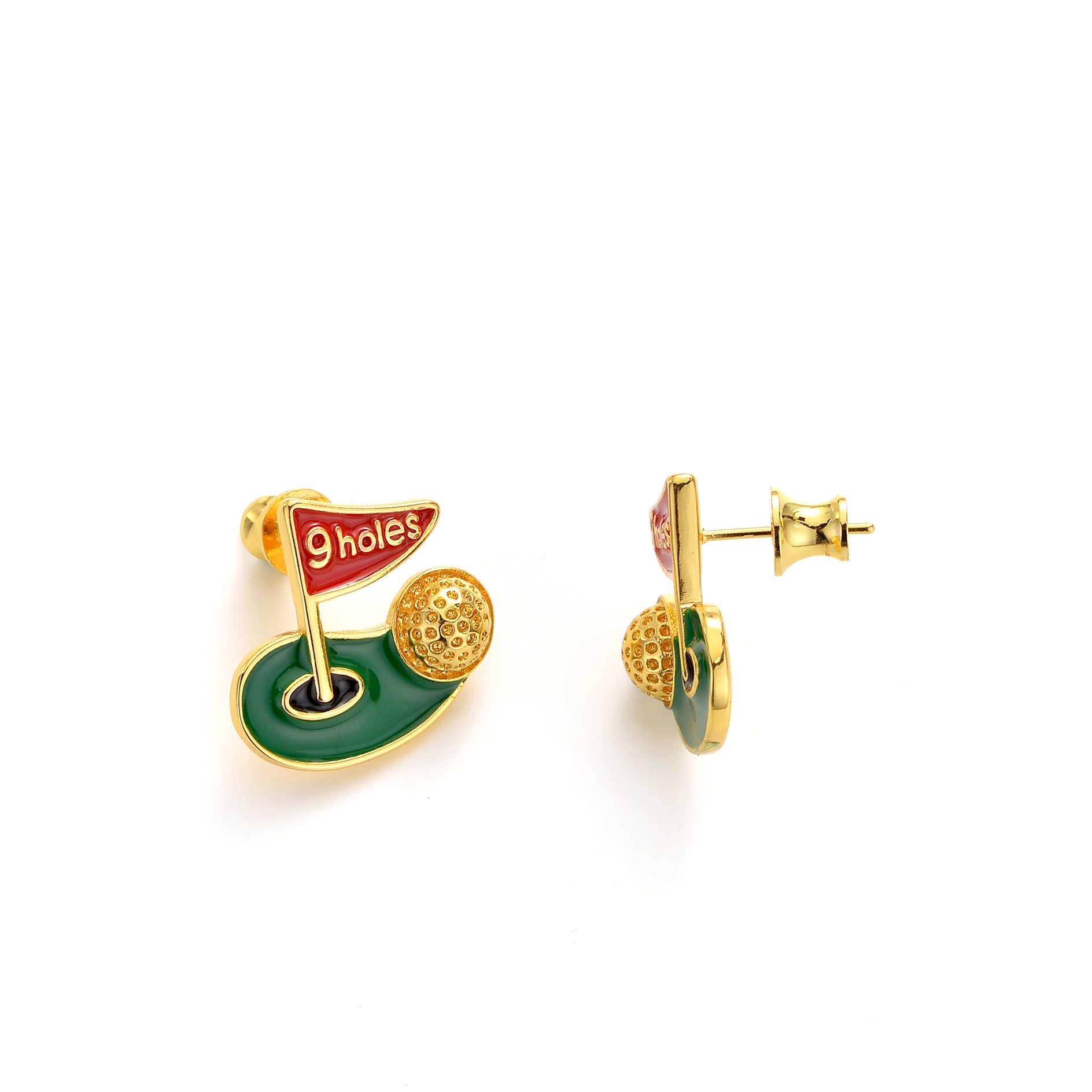 9 Holes Studs Earrings