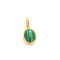 Charm Cabochon Green Veined