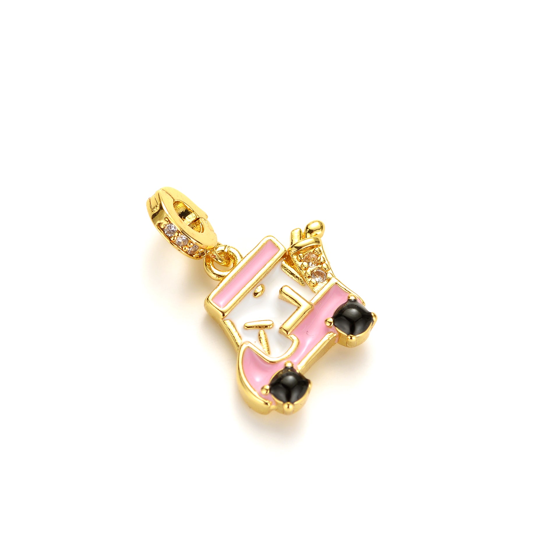 Pink Golf Cart Charm
