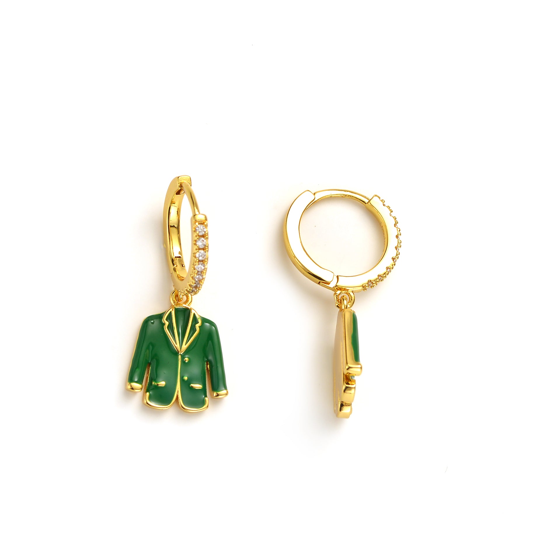 Green Jacket Earrings