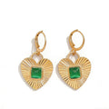 Emerald Heart Earring