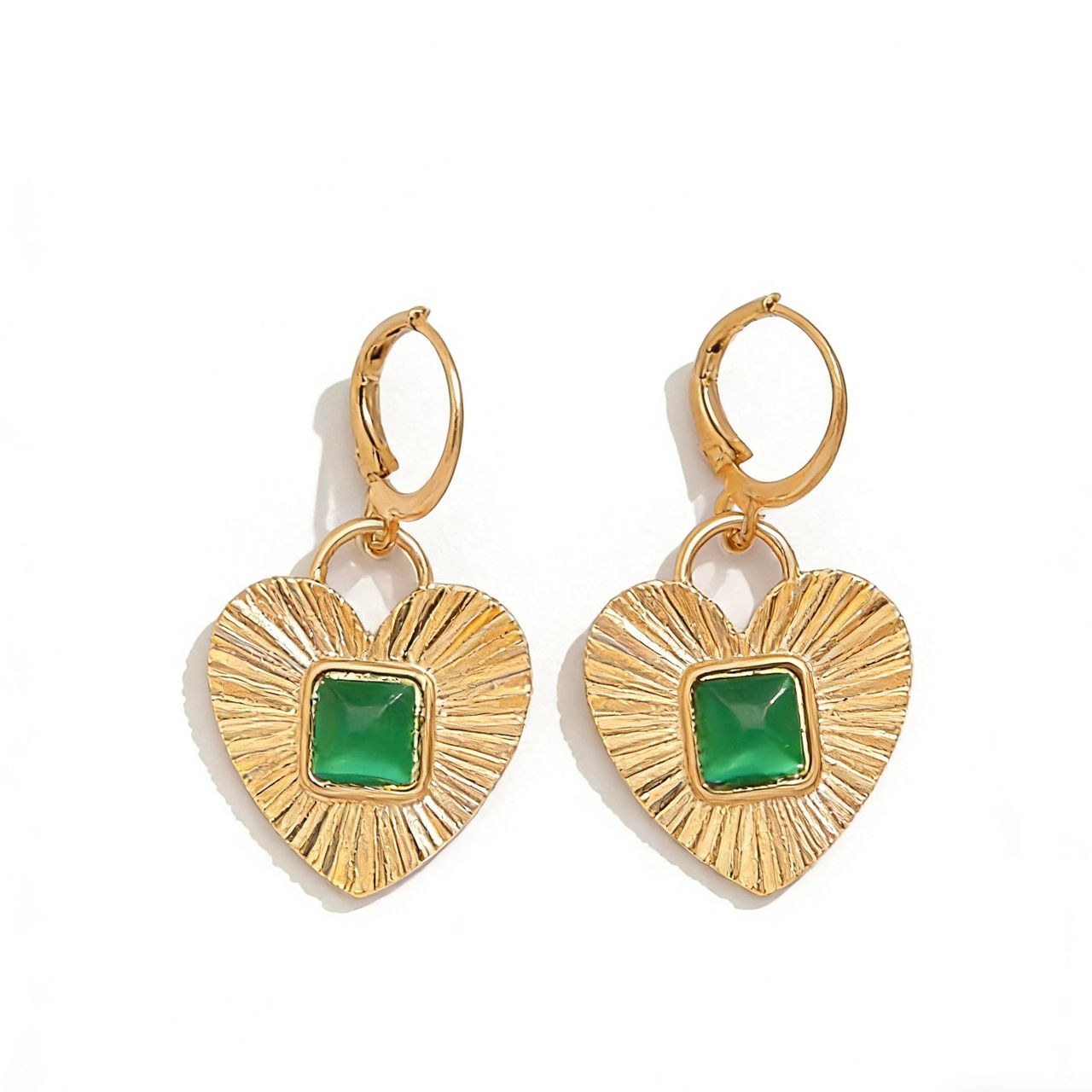 Emerald Heart Earring