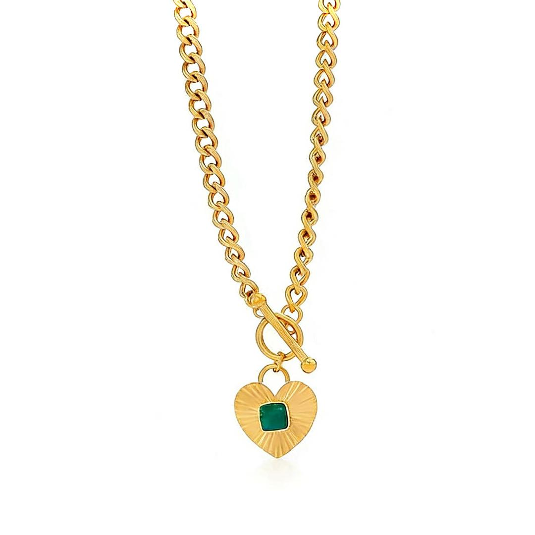 Emerald Heart Necklace