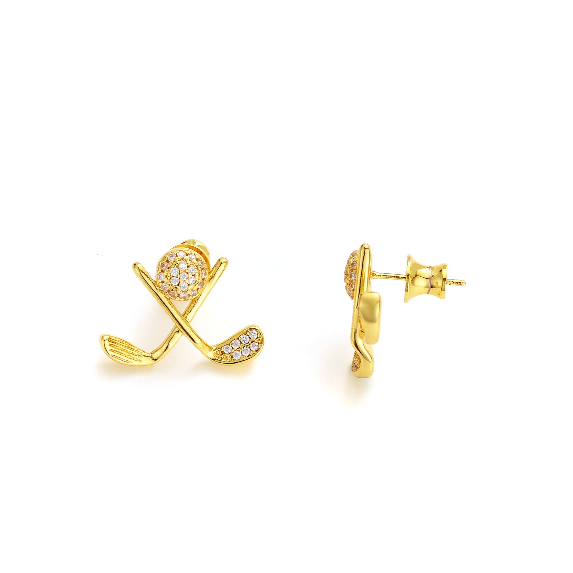 Fairway Friends Gold Earrings