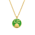 Hole In One green Medallion Necklace
