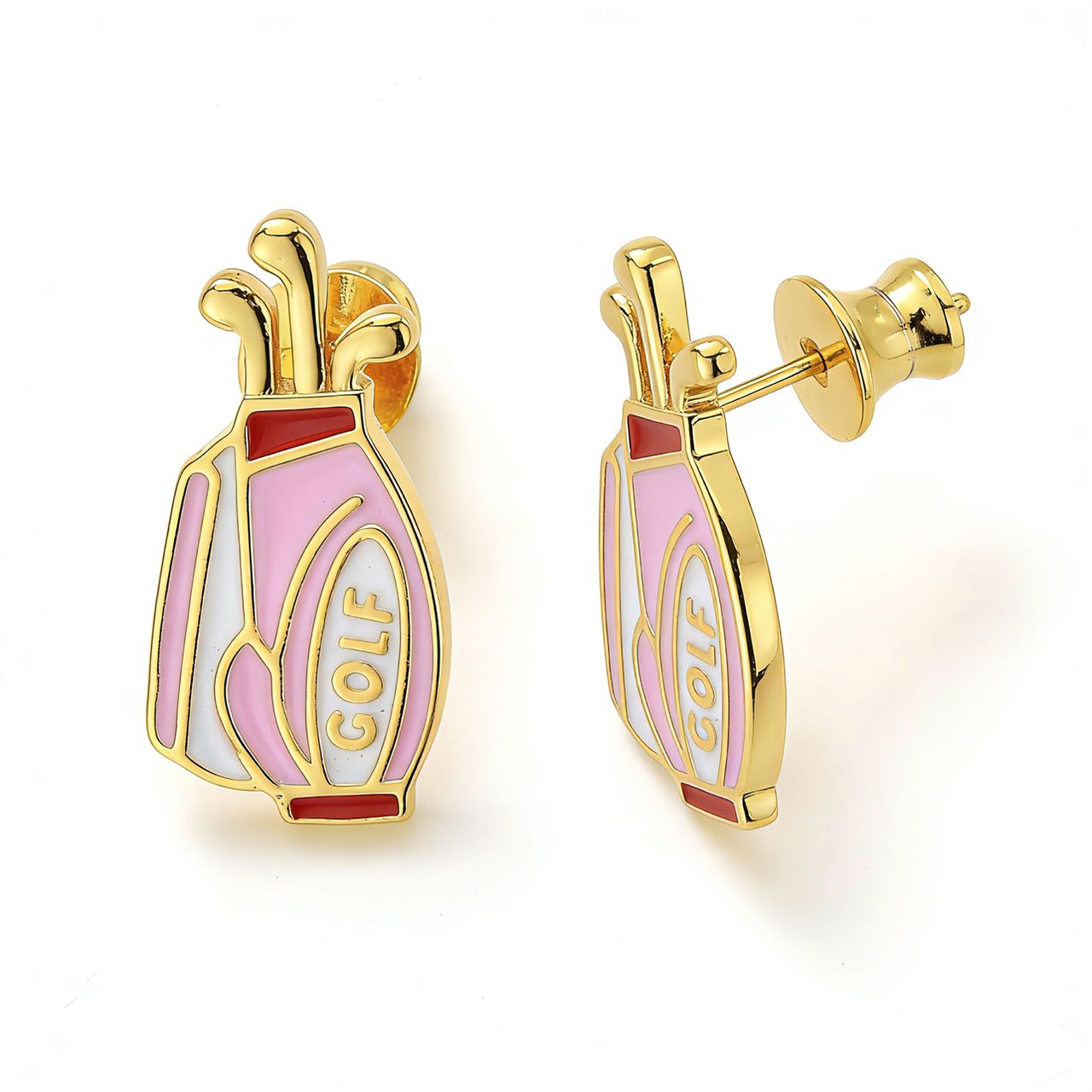 Pink Tote Stud Earrings